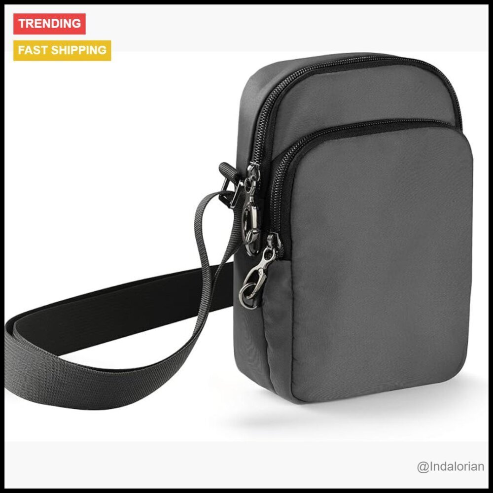 RFID Blocking Anti-Theft Crossbody Sling Bag with Locking Zippers Travel Purse